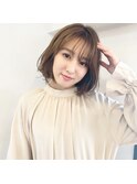 【riko立野】ふんわり可愛い切りっぱなしレイヤーボブ