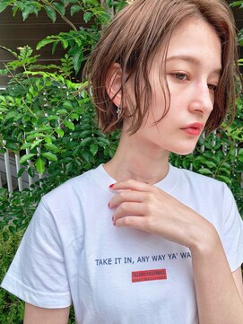 シー バイ ロンド 新宿(Sea by Lond) 大人カジュアルアンニュイパーマ小顔ボブ新宿