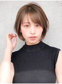 小顔カットシースルー透け感ラベンダー艶カラーくびれショート
