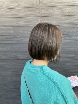 琉月 枝松店 ミニボブ×オリーブグレージュ