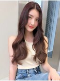 1178透明感黒髪シアーグレージュ外国人風カラーシースルーバング