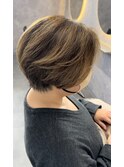 白髪ぼかしハイライト×似合わせショート