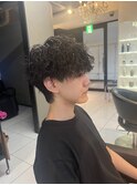 波巻きツイストスパイラルパーマ　波巻きパーマ　ツイストパーマ