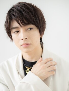 モッズヘアメン 名護大東店(mod's hair men) 斜めバングで目力UP!マットブラウンナチュラルショートa名護大東