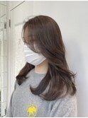 透明感グレージュ/毛流れ/前髪/外巻き/レイヤー