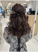 ハーフアップ/平塚ヘアセット/結婚式アレンジ