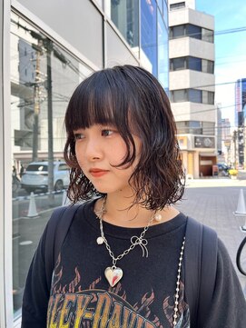 カフ(CAF) CAF FUKO ウルフボブパーマ/くるくるパーマ/大阪/心斎橋