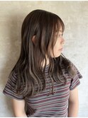 ダブルカラー×オリーブグレージュ