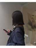 切りっぱなしbob/くすみbrown
