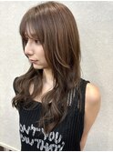 カーキアッシュ/オリーブブラウン/韓国巻き/髪質改善