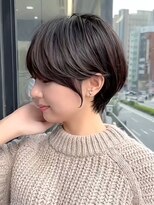 アマトウキョウ 表参道(AMA TOKYO)&nbsp;斜めバング、小顔ショート、前髪パーマ