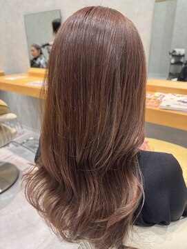 ヘアデザインファブロ イオンモール宮崎店(hair design FABRO.) 【韓国レイヤー/韓国スタイル/ピンクベージュ】