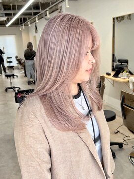 トト 船橋店(toto.) ☆ハイライトダブルシアーカラーカールセミディ姫カット［船橋]