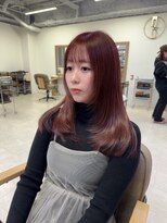 ウル 岡山駅店(ULu.)&nbsp;ハイライトハイトーンダブルカラー20代30代40代前髪長めULu