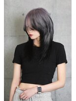 ガルテ(GARTE) 裾カラー×ハイトーン ブリーチ ケアブリーチ ウルフ