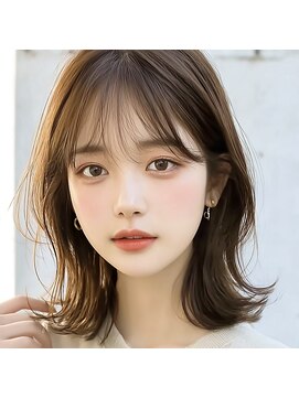 モンド ヘアクリエーション 和田店(monde hair creation) 【monde】ヘーゼルブラウンカラー×ふんわりくびれボブ