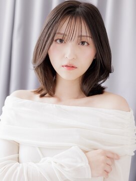 カバーヘア ブリス 志木南口駅前店(COVER HAIR bliss) ダークアッシュくびれミディアムレイヤーカットZ志木30代40代