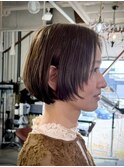 抜け感ある前上がりグラボブ