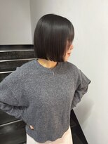 ヘーゼル 博多(HAZEL.)&nbsp;ぱつっとボブ×グレージュ