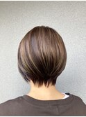 ミルクティーブロンド/ダークブルー/デジタルパーマ/藤沢美容院