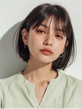 ロディーナ 大口 新子安(rodina)&nbsp;ミルクティーブロンド/ダークブルー/デジタルパーマ/大口新子安