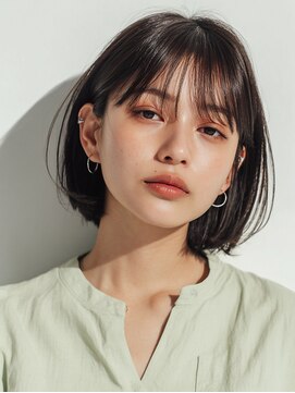 ロディーナ 大口 新子安(rodina) ミルクティーブロンド/ダークブルー/デジタルパーマ/大口新子安