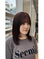タヤ グランデュオ立川店(TAYA)&nbsp;２０代３０代４０代大人かわいい顔回りボブレイヤー/ボルドー