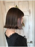 外ハネボブ×シアーインナーカラー