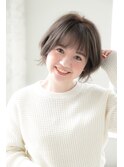 joemiネイビーカラーフレンチボブマニッシュショート 花野