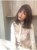 マロンベージュかきあげAラインボブトリートメント(所沢39)