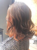 ジャストビューティ ルフレ 金沢八景店(Just Beauty Rufure)&nbsp;マロンベージュ/Aラインボブ/かきあげ