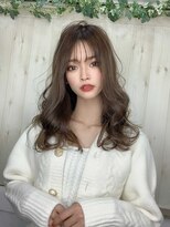 アネラ(Anela)&nbsp;オリーブベージュ×韓国風シースルーバング【平本】