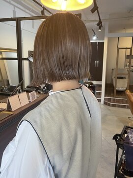 アルゴ 茅ヶ崎(ARUGO) 切りっぱなしボブ(ミルクティーベージュ/ハイライト/茅ヶ崎)