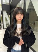 暗髪×インナーカラー