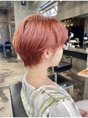 #マッシュショート＃ハイトーン＃ピンクベージュ#大人ヘア