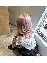 アヴァンス 京橋店(AVANCE)&nbsp;ボブヘアでも可愛いペールピンクのハイトーン