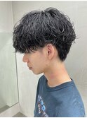 波巻きスパイラルパーマツイストパーママッシュメンズパーマ