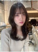 ■ 前髪アンブレラカラーこなれミディイメチェンウェーブパーマ