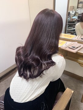 ガルボ ヘアー(garbo hair) オトナ女子 10代 20代 ワインレッド カシスカラー 艶カラー