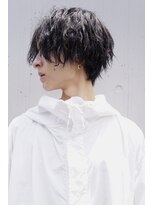 シャドウパーマ波巻きツイストスパイラルメンズマッシュ