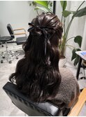 ハーフアップスタイル