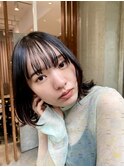 顔まわりが可愛い簡単スタイリング/ミディアムレイヤーボブ