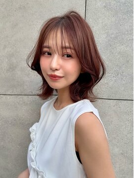 ロンド アンブル 四条烏丸(Lond ambre) 中川智帆/くびれヘア/アプリコットオレンジ/ハイライトカラー