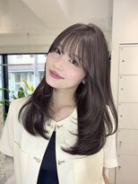 オニキス(ONYX)&nbsp;e142韓国ヘアーレイヤーカットオリーブベージュブリーチなし