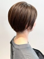 オレンジペコ(orange peco)&nbsp;丸みショート 白髪染め ナチュラルブラウン ショートボブ 30代
