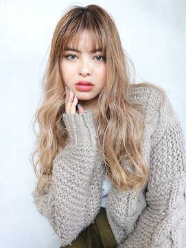 アルバム 渋谷パルコ(ALBUM) ブロンドベージュロング_厚めバングローライト_56648