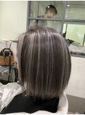 ボブ＋コントラストハイライト♪代表朝長