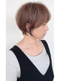 ブラウンカラー×ハンサムショート