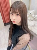 ショコラアッシュ/ヘルシースタイル/ふんわりカール/前髪カット