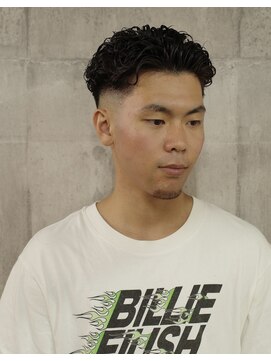 メゾンフォーメン(Maison for men) 波巻きハイライトアップバングツーブロックマッシュ